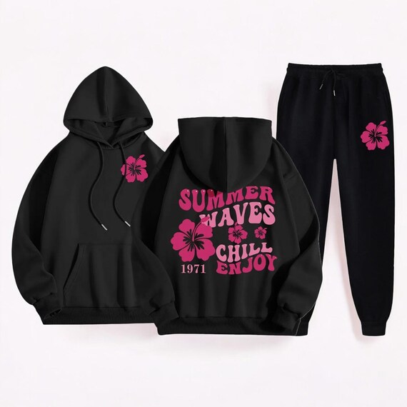 Summer Waves Women's Pullover Hoodie Sweatshirt and