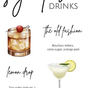 Customizable Bar Menu