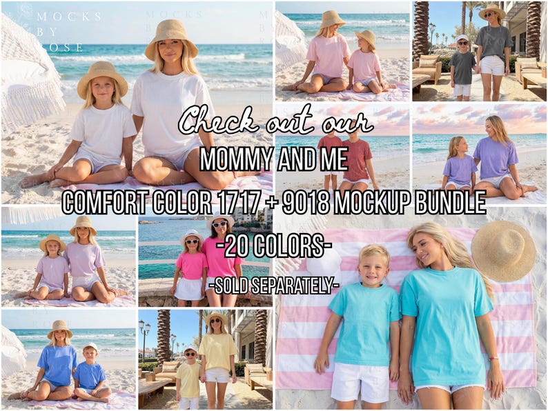 Mommy and Me Bella Canvas 3001 Mockup, Mom Daughter Mommy Son Matching ...