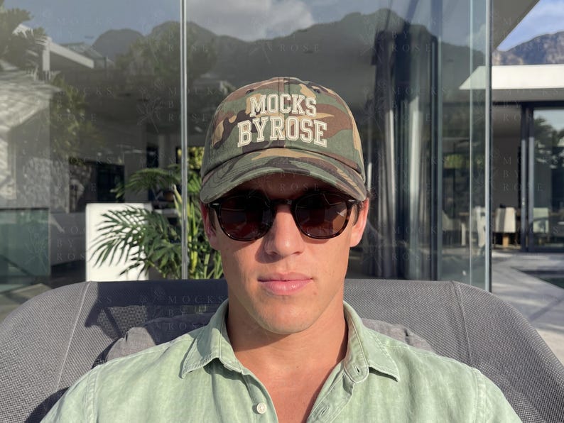 Classic Dad Cap Front and Back Mockup Bundle, Lifestyle Model Yupoong 6245CM Cap Mock-up, Hats Mockup (Digital Download) image 4