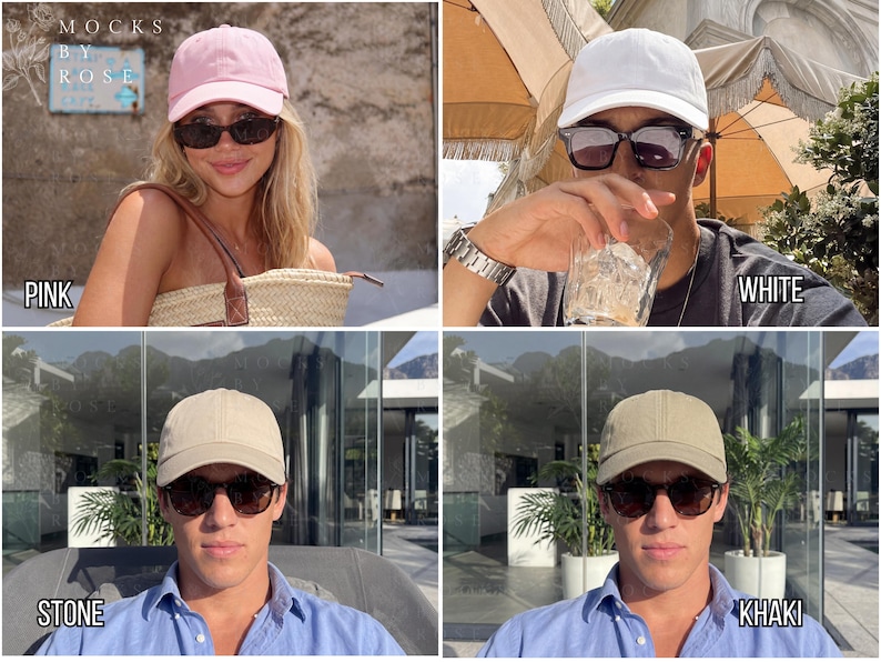 Classic Dad Cap Front and Back Mockup Bundle, Lifestyle Model Yupoong 6245CM Cap Mock-up, Hats Mockup (Digital Download) image 7