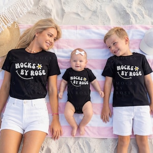 Mommy and Me Bella Canvas 3001 Mockup, Mom Daughter Mommy Son Matching Shirts, Black 3001 3001Y 100B (Digital Download)