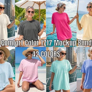 Comfort Colors 1717 T-shirt Mockup Bundle, Summer Beach 1717 Mock-up, Lifestyle Vacation CC1717 Mockup (Digital Download)