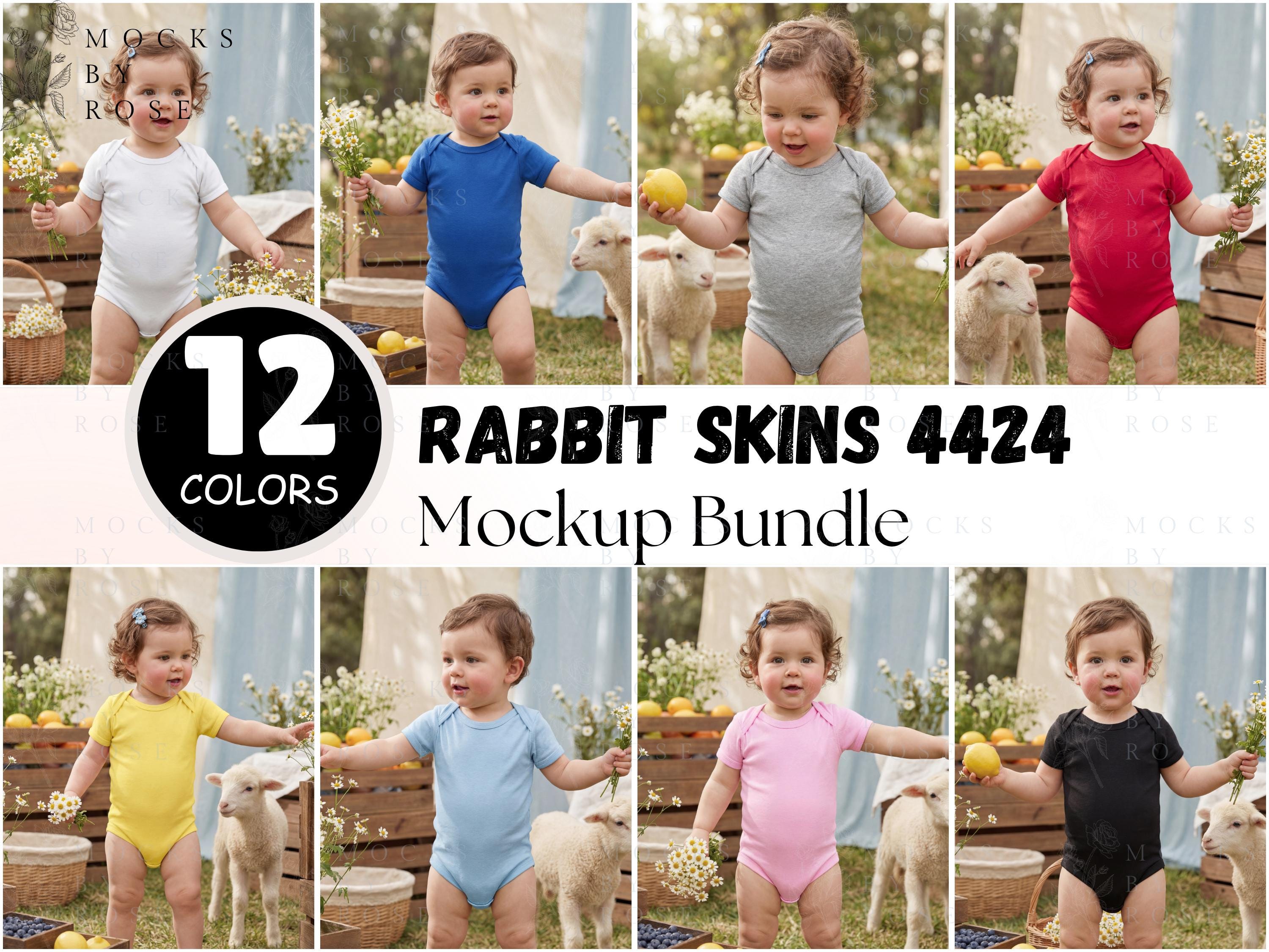 Rabbit Skins 4424 Bodysuit Mockup Bundle, Baby Onesie Mockup