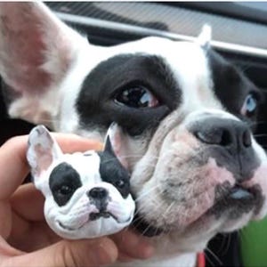 Personalized Hand-Painted 3D Pet Portrait – Custom Dog Sculpture, Lifelike Keepsake, Unique Pet Gift, Memorial for Dog Lovers