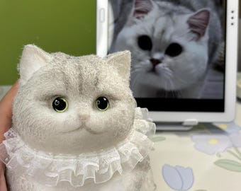 Personalized Handmade Cat Squishy Toy, Squeezable Sensory Comfort Toy, Customize Cat Toys Based on Photos,Cute Pet Gifts for Anxiety Relief