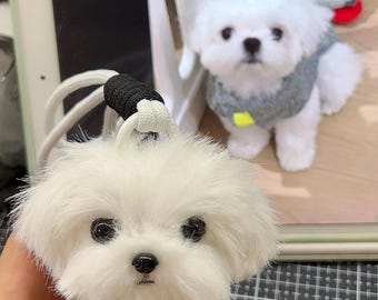 Fluffy Friend Plushies Custom Handmade Maltese dog/ Miniature dog