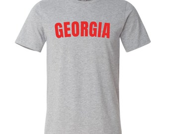 GEORGIA T Shirt - University of Georgia - UGA - Athletic Heather Gray