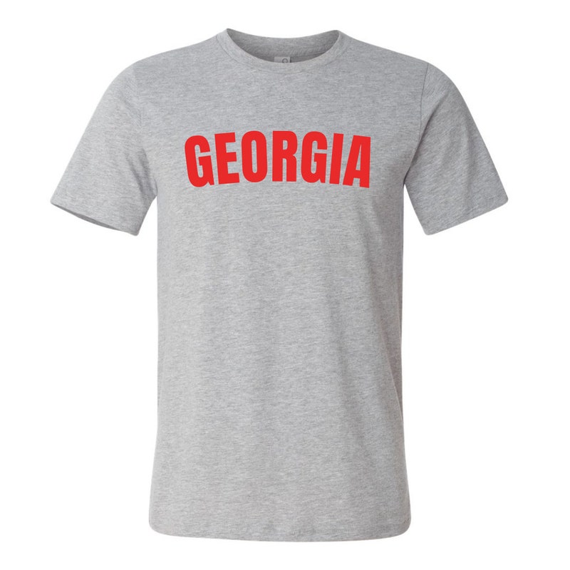 University of Georgia Helmet Long Sleeve Tee in Heather Grey by Lauren James