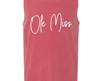 Mississippi / Ole Miss - Comfort Colors Heavyweight Tank - University of Mississippi Summer Beach Cover Up