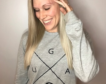 Camiseta UGA Compass (manga curta ou longa) - Camisetas casuais - Universidade da Geórgia