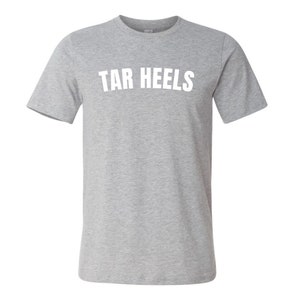 NORTH CAROLINA T Shirt - University of North Carolina - Chapel Hill - Tar Heels - Athletic Heather Gray