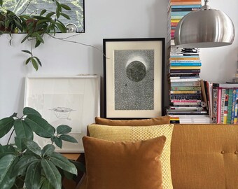 Whimsical Lunar Voyage Art – No.6 -  Vintage Moon & Space Capsule Prints, Antique Astronomy Wall Art, Celestial Science Illustration Decor