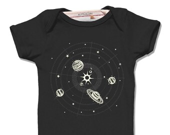 Unisex Baby Clothes, Space Baby Gift, Solar System Onesie, Planets onesie, Science gift, Baby boy gift, Baby Clothes, Baby Space Bodysuit