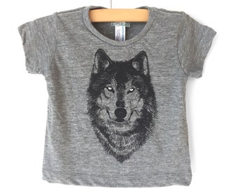 Baby Wolf T-Shirt, Unisex Baby Clothes, baby boy clothes, wolf shirt, wolf tshirt, Wolf Shirt, woodland animals baby gift, kids clothes