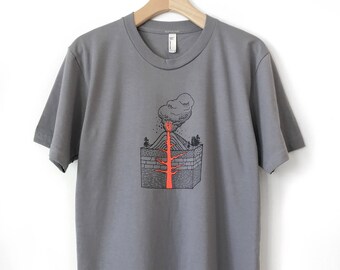 Chemise Volcano, Cadeau de fête des pères, T-shirt Volcano pour homme, Cadeau de papa, Cadeau pour papas, T-shirts scientifiques, Vêtements pour hommes, T-shirts pour hommes, Nerd de géologie