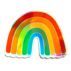 Hologramm Regenbogen Aufkleber, 3-Zoll-Regenbogen-Aufkleber, Regenbogen Gastgeschenke, Aufkleber Sammler
