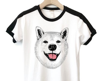 Kid's Happy Dog Shirt, Shiba Inu Dog, Happy Doggo, Doge T-Shirt, dog lover kid's shirt, shiba inu, doggo boy, pupper shirt, cute shibe shirt