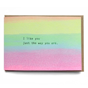 Hou van Rainbow Card, ik vind je leuk zoals je bent kaart, Valentijnsdag kaart, LBGTQ jubileumkaart, BFF regenboogkaart, Gender Equality kaart