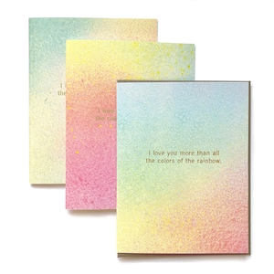 Cartão de amor arco-íris, eu te amo mais do que as cores do cartão arco-íris, cartão arco-íris do dia dos namorados, cartão de aniversário LGBTQ, cartão BFF
