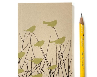 Bird Journal, bird notebook, small journal, bird sketchbook, Birds lover gift, Blank Journal, artist sketchbook, birdwatching journal
