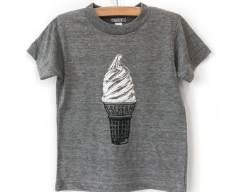 Kids Ice Cream Shirt, ice cream cone t-shirt, childrens clothing, fun food tshirts, unisex tshirts, scream for ice cream, ice cream party