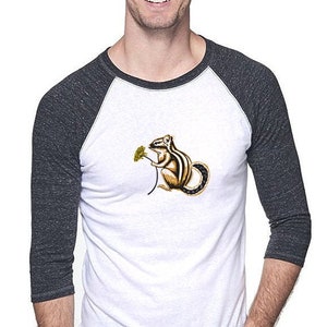 Herren Chipmunk Graphic Tee: Naturliebhaber Raglan-Shirt