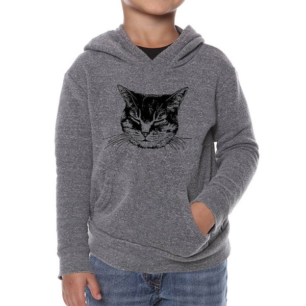 Children’s Kitty Cat Hoodie, kids Cat T-shirt, Kid’s cat Shirt, Kitten, cat Animal lover Gift, Meow, Kids Sweatshirt Hoodie, Printed Tshirt