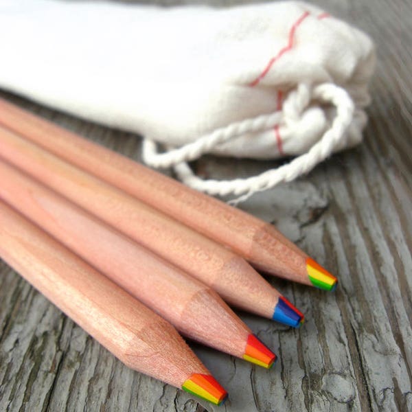 Regenbogen Bleistifte / 7 Farben in einem Bleistift / Niedliche Regenbogen Bleistifte / Natürliche Holz Bleistifte / Süße Regenbogen Bleistifte