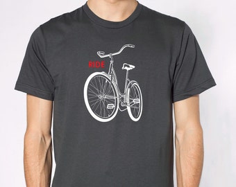 Bike T-Shirt: Jersey Cotton Bicycle Tee - Ride Design