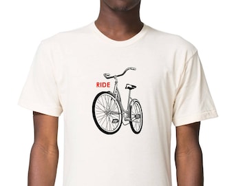 Organic bike shirt, bicycle shirt, bike tshirt, bike tee, bicycle tee, bicycle tshirt, mens bike shirt, organic clothing, bike lover gift
