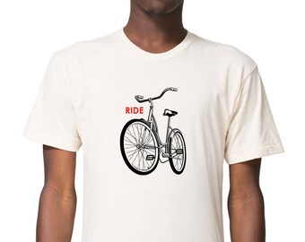 Organic bike shirt, bicycle shirt, bike tshirt, bike tee, bicycle tee, bicycle tshirt, mens bike shirt, organic clothing, bike lover gift