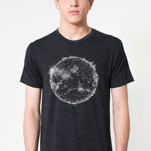 Sun Shirt, Space Shirts, Science tshirt, mens astronomy shirt, unisex adult clothing, Solar graphic tee, monochrome t-shirt science shirts image 1