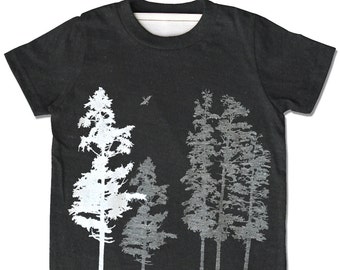 Kids Tree t shirt, Nature Shirt, Tree Shirt, T-shirts, Children Clothing, Kids Clothes, forest shirt, Hemlock trees, boy girl tree shirt