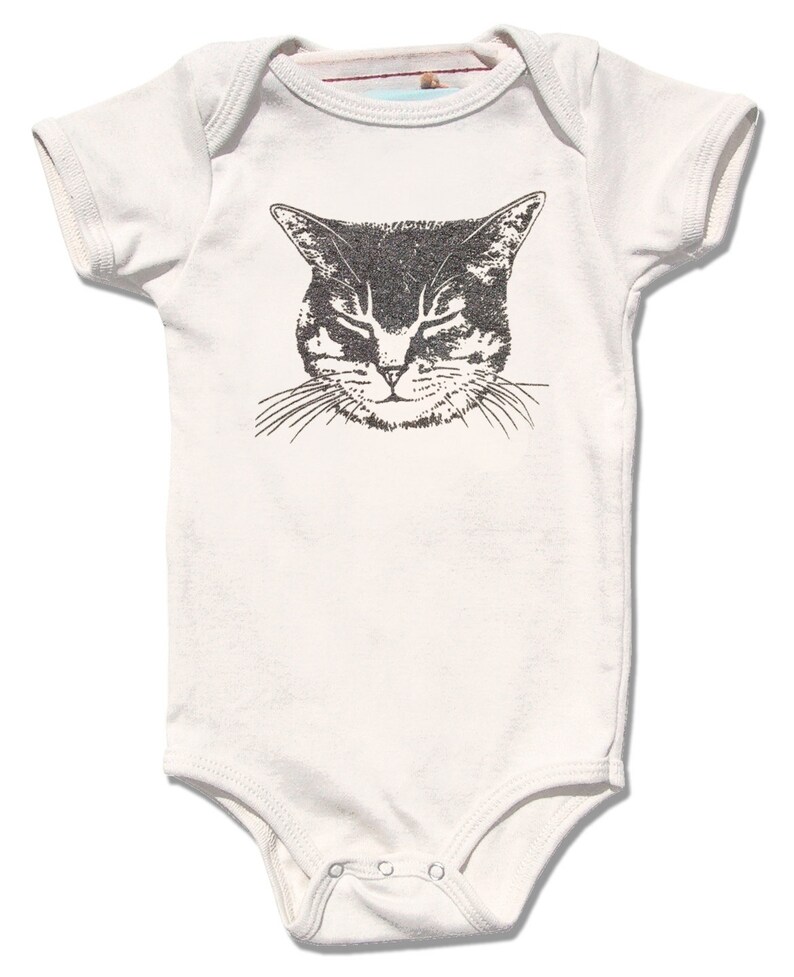 Kitty Cat Onesie Organic Baby Clothes Cute Kitten Baby Etsy