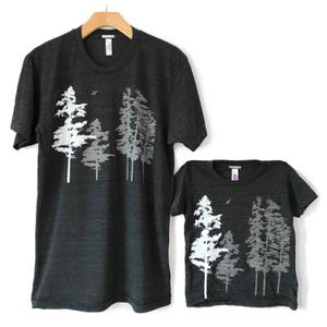 Fathers Day Gift, Tree Tshirt Set, Daddy and Baby Matching Shirts, father child matching, Matching Tees Father Son or daughter, New Dad Gift