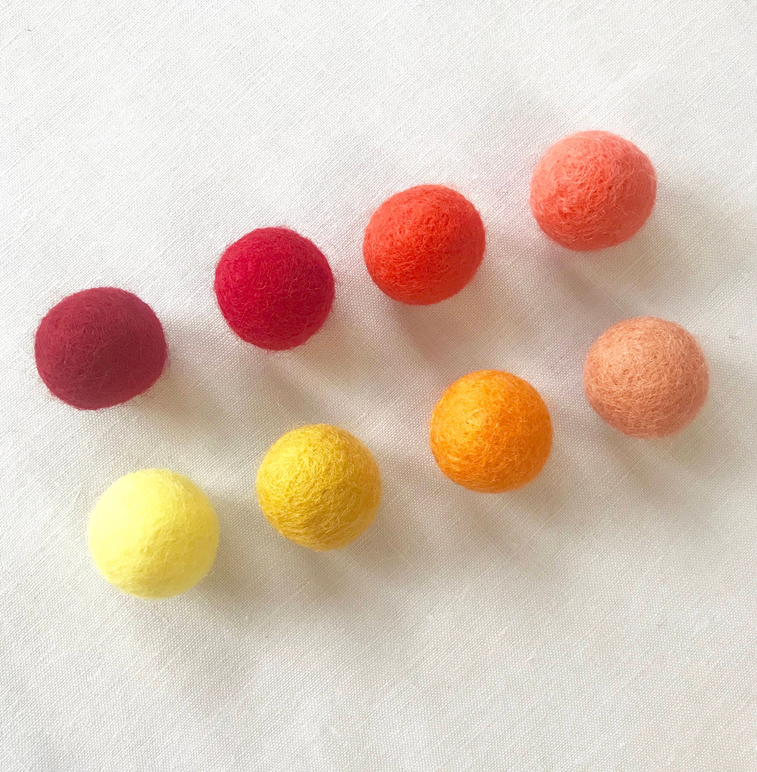 Colored Felt Balls (Pack of 50) Craft Supplies