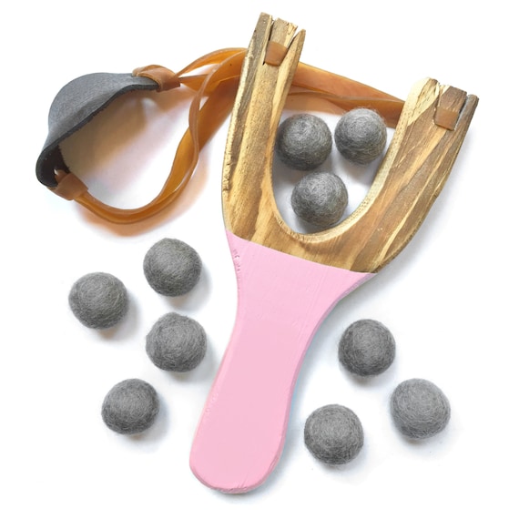 Pink Wooden Slingshot, Classic Wood Toys, Catapult Toy, Sling Shot With  Wool Felt Balls Ammo, Unisex Toys, Birthday Gift for Children - Etsy