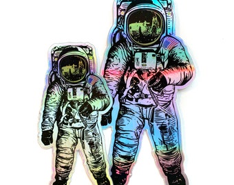 Hologram Astronaut Stickers Spaceman 2 Sizes Astronaut - Etsy