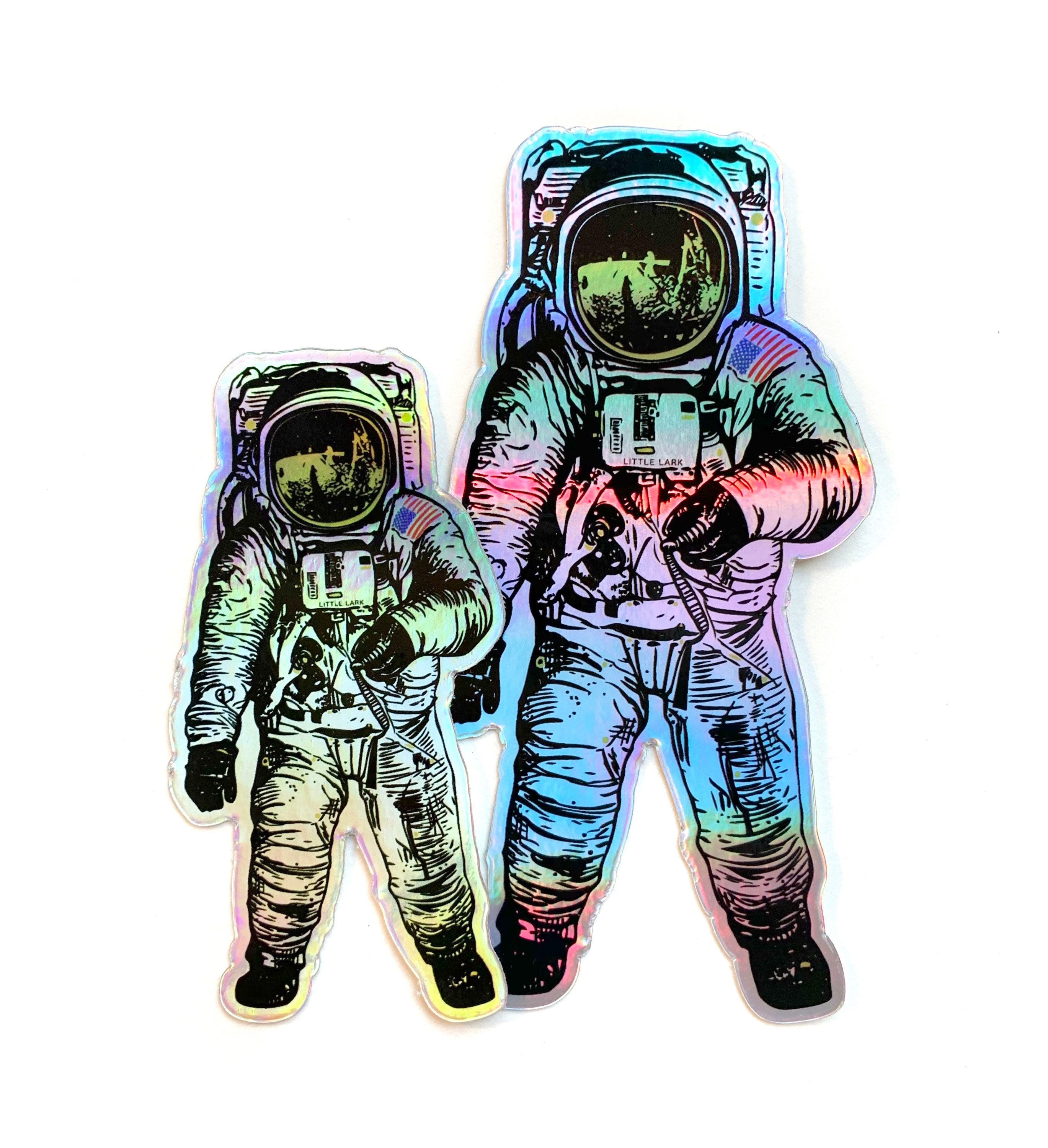 Hologram Astronaut Stickers Spaceman 2 Sizes Astronaut - Etsy