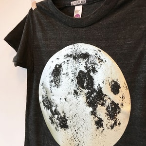 Moon Shirt, Full Moon t-shirt, Moon Gift, Pearl Moon Shirt, space clothes, celestial gift, science clothing, lunar moon gift image 3