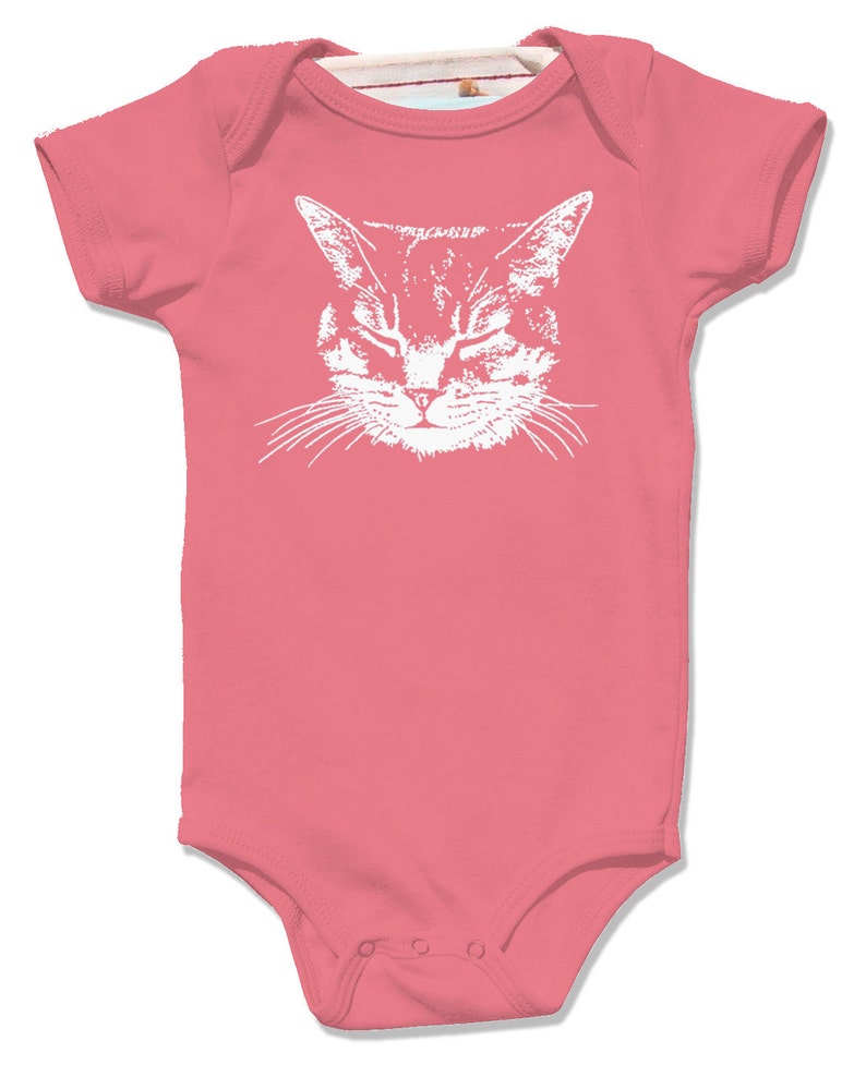Kitty Cat Onesie Organic Baby Clothes Cute Kitten Baby Etsy
