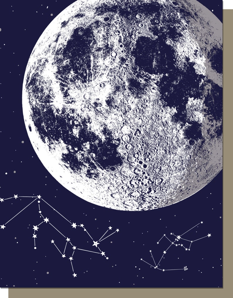Astronaut Moon Landing Card: Space Greeting Card - Etsy