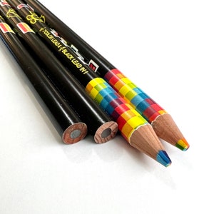 Rainbow Pencils / Natural Wood Pencils / Rainbow Pencils / Cute School Supplies / 7 Colors in one pencil / Cute Rainbow Pencils image 5