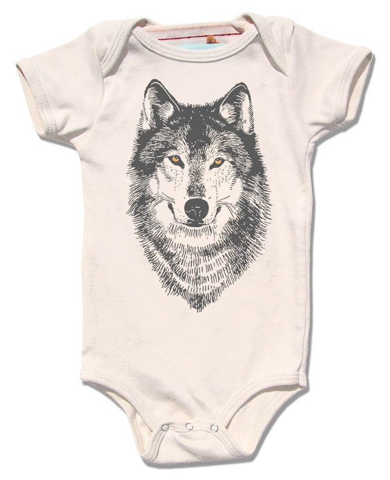 Baby Wolf Onesie Gray Wolf Shirt Wolf Bodysuit Baby Boy Baby Etsy