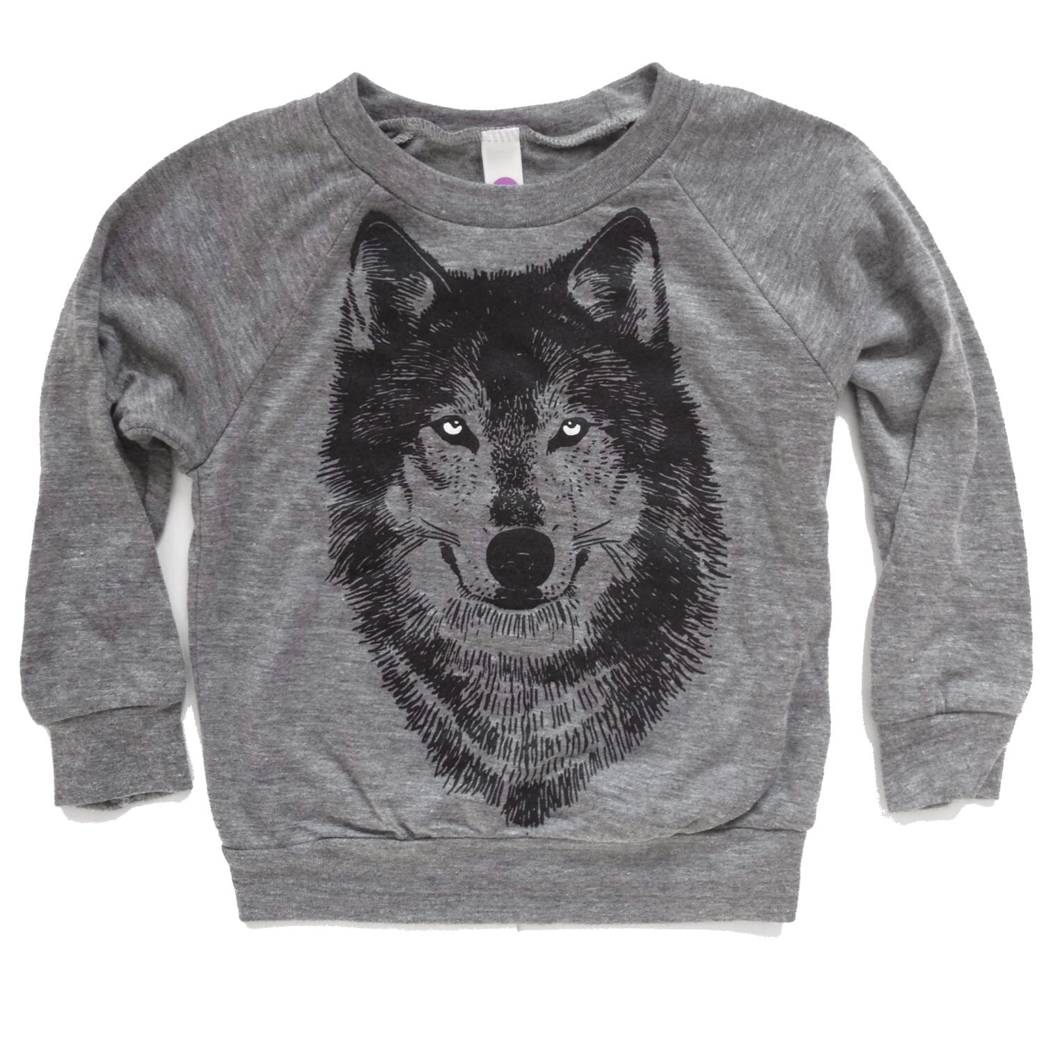 SALE Kid's Grey Wolf Raglan Wolf Shirt Woodland Grey | Etsy