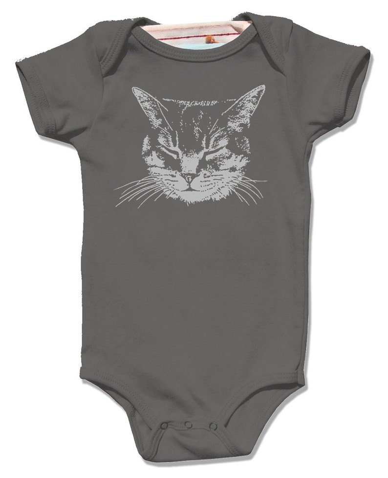 Kitty Cat Onesie Organic Baby Clothes Cute Kitten Baby Etsy