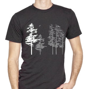 Men's Tree Shirt, Men's Nature Forest TShirts, Hemlock tree t-shirt, Camping Shirt, graphic tees, T-shirts, Gifts for him, Tree t-shirt image 1