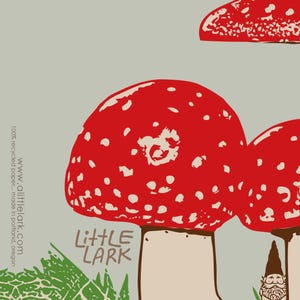 Gnome & Red Mushroom Journal: Small Blank Notebook, Woodland Gift image 2