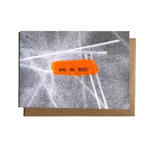 tu es le MEILLEUR ! Carte de félicitations, carte de diplômé de félicitations, carte d'ami imprimée à la main à la main, carte d'anniversaire